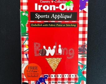 Bowling Iron-On Sports Applique | Pre-Cut Design Kit with Adhesive Backing | Country Collection by Iron-On Innovations