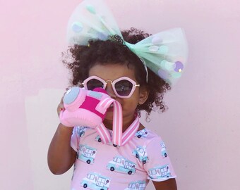 Luxe XL Mint Tulle Confetti Bow