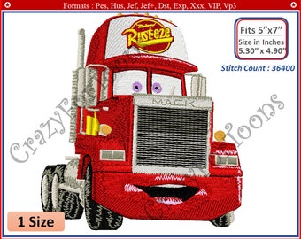 CARS Mack EMBROIDERY DESIGNS All formats