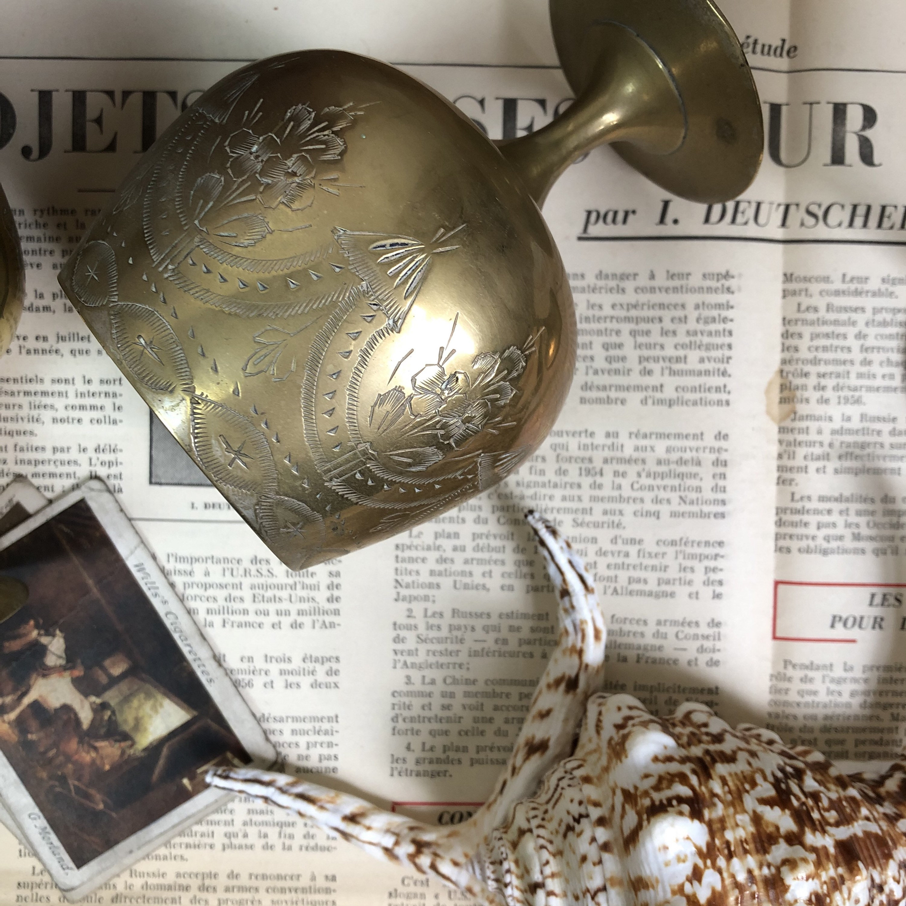 Pair of Midcentury Brass Tumblers Etsy UK