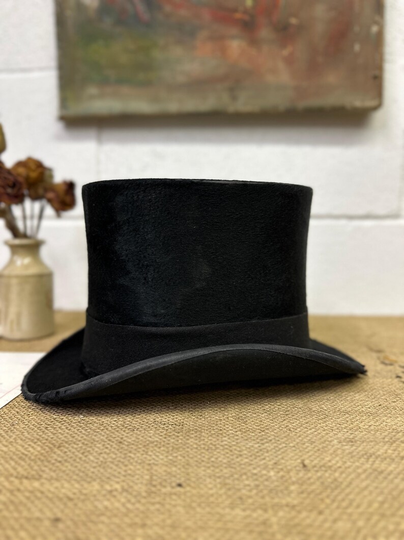 Antique Black Top Hat image 4