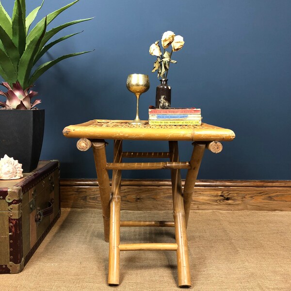 Bamboo Bedside Table Etsy UK