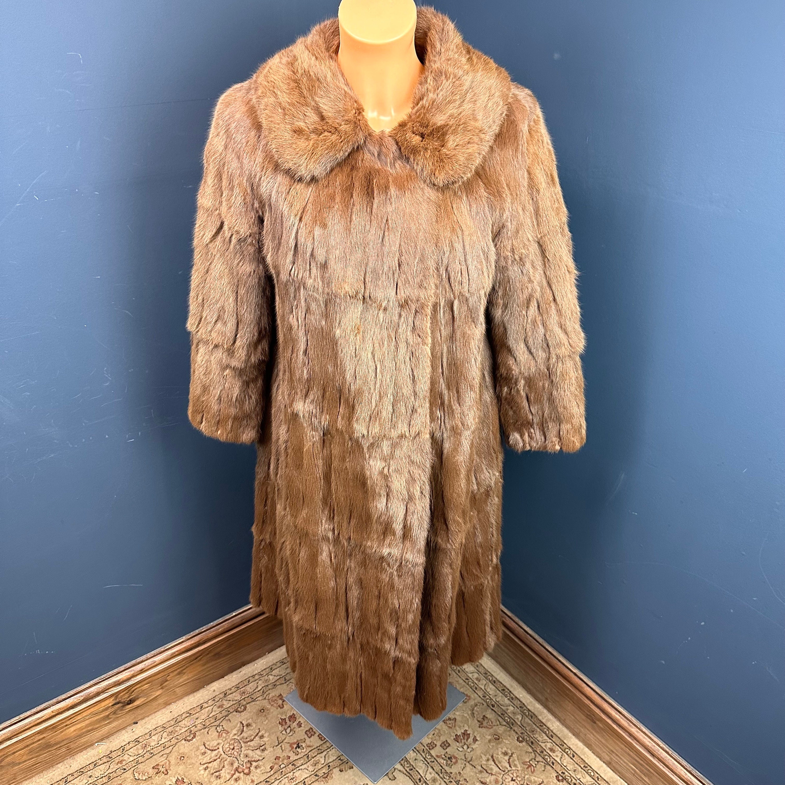 Antique Genuine Long Ermine Fur Jacket Coat Honey Brown - Etsy