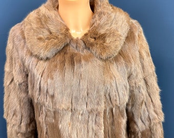Antique Genuine Long Ermine Fur Jacket Coat Honey Brown - Etsy