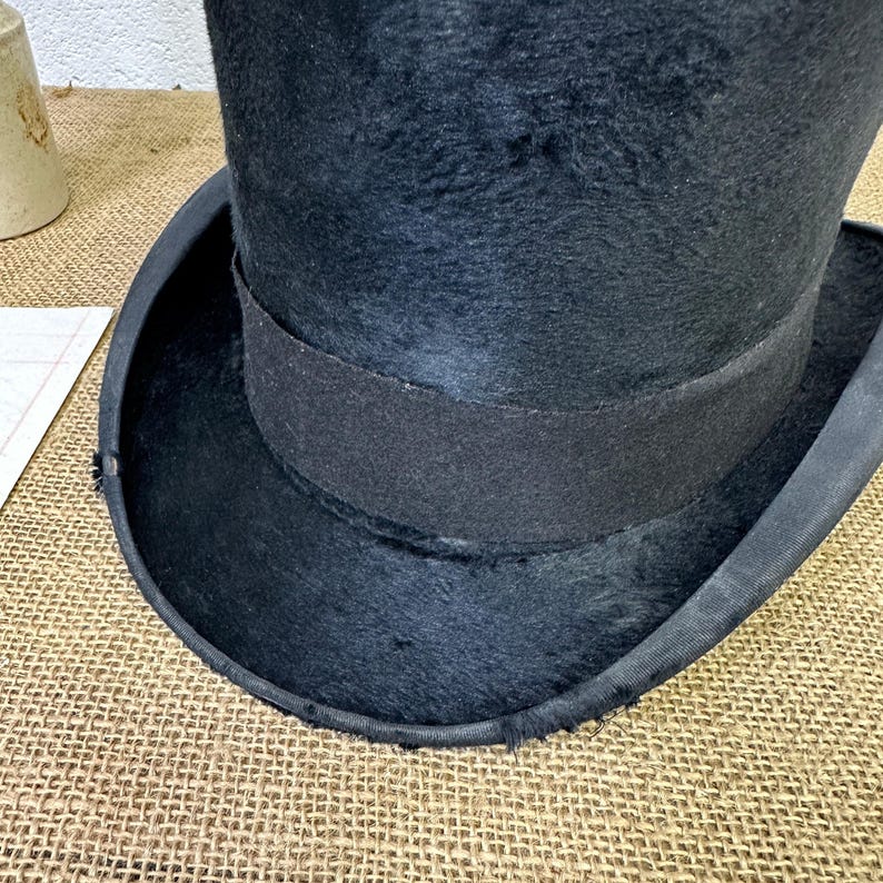 Antique Black Top Hat image 6