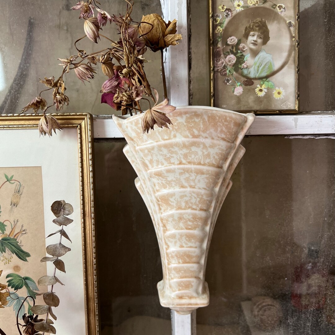 Art Deco Burlington Ware Wall Pocket Vase Etsy UK