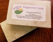 Peppermint Soap Bar- hand made- bath and body,skin care, natural