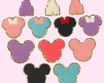 New Stoney X Disney Inspired Mickey & Minnie Mouse Disneyland Inspired Castle Iron On Patch YOU PICK