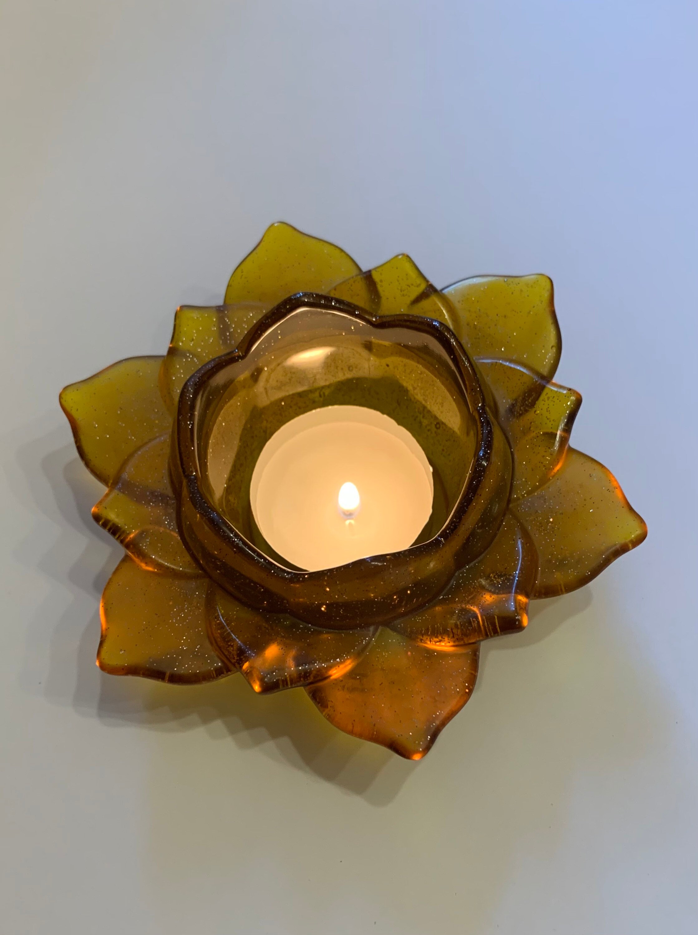 Resin tea light holder Etsy