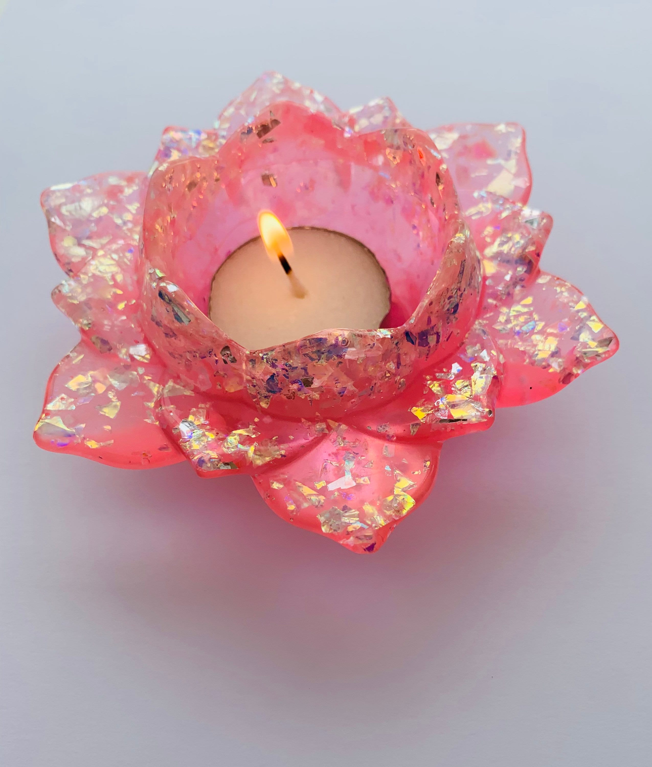 Resin tea light holder Etsy