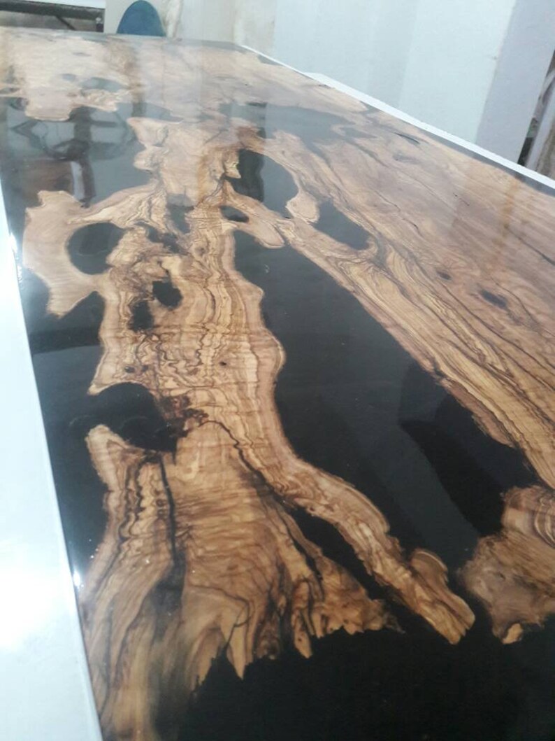 Black resin olive table, CUSTOM ORDER for the US