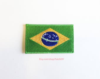 Crafts Embroidered Iron On Patch American USA Flag Yellow Edge