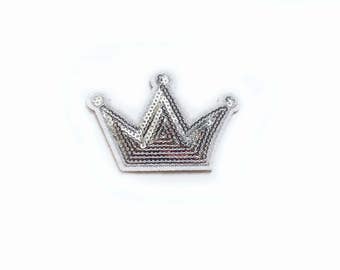 Crown Iron On Sew On Full Embroidered Patch Appliqués Badge - UK - Foto 14