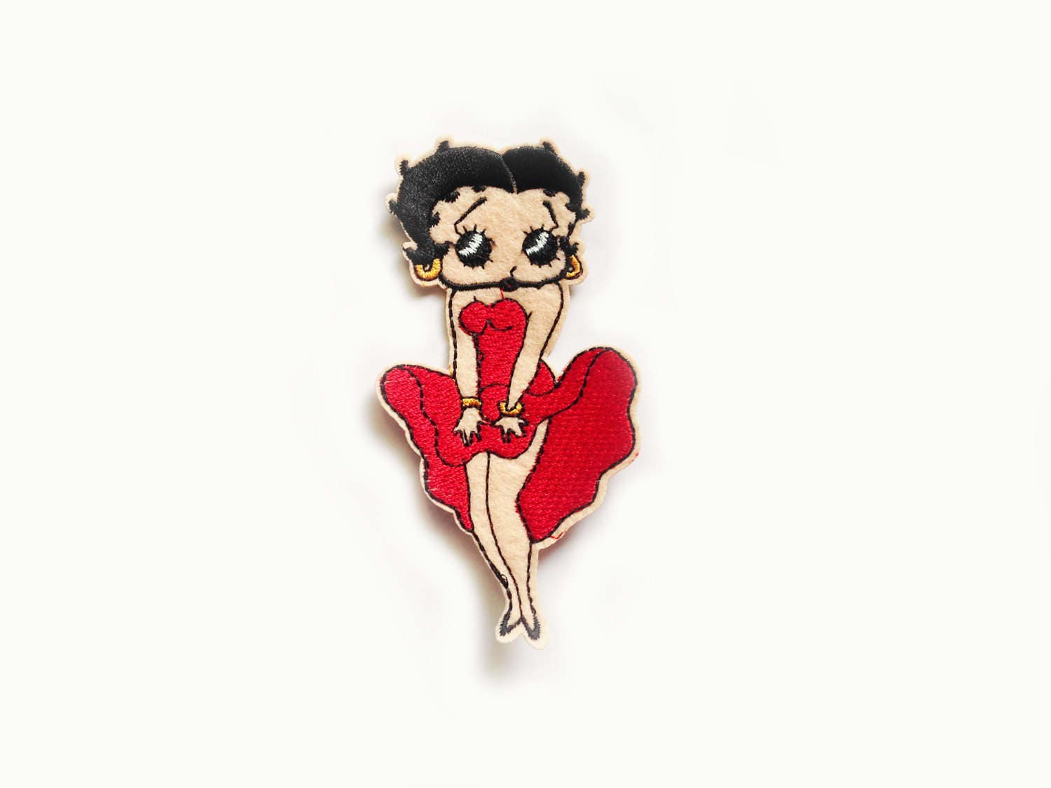 1x BETTY BOOP patch Iron On Embroidered Applique tattoo retro pin up Rockab...