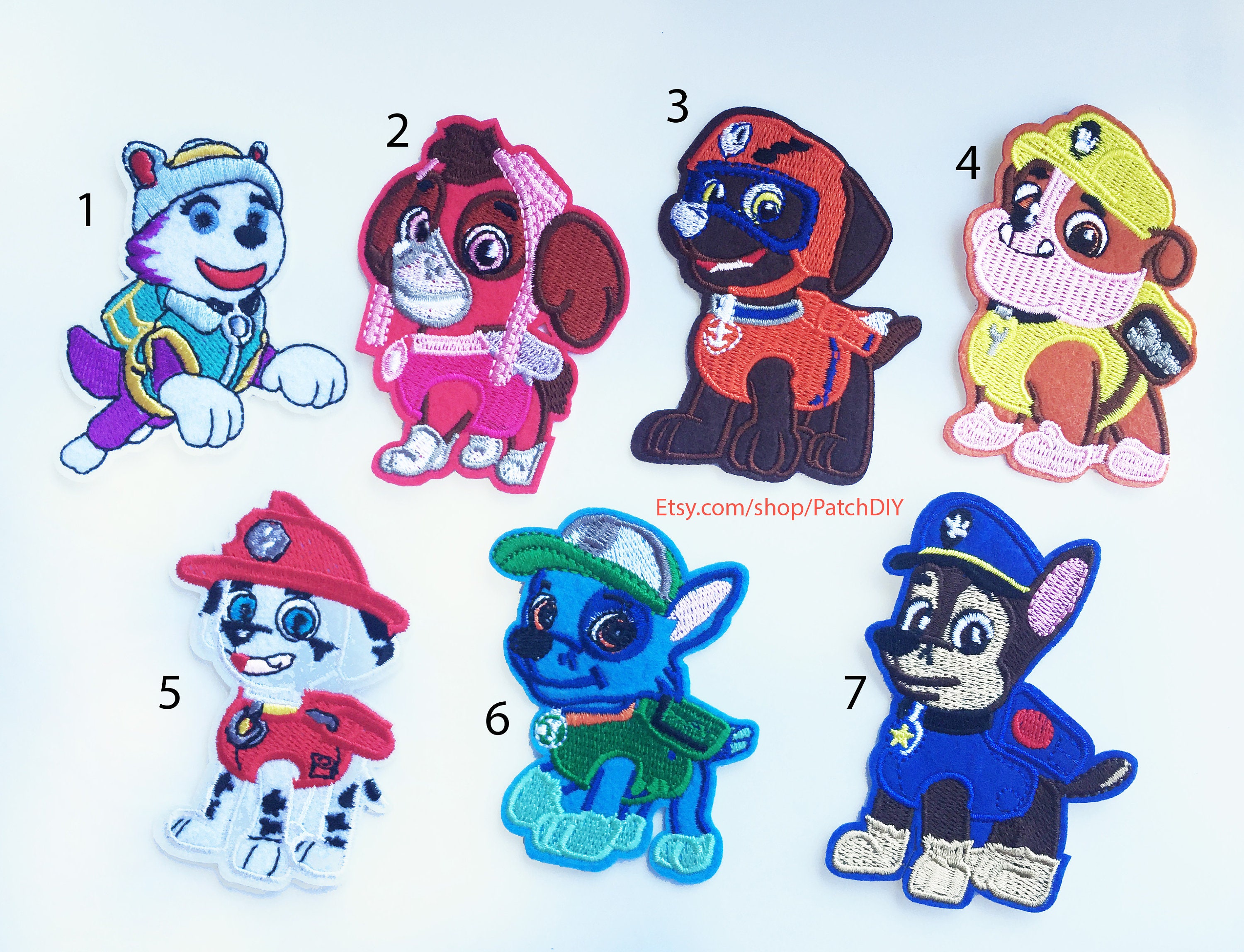 Patch Pat' Patrouille Patch Thermocollant Pat' Patrouille - Skye - Décoratif Vêtements - 6,8x6,3 Cm Décoration Textile Thermocollante