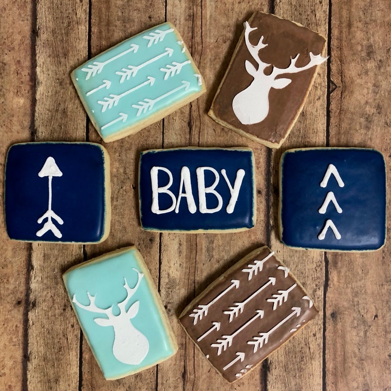 Boho Chic Baby Shower Cookies/ Baby Boy Shower/ Arrows and | Etsy