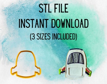 STL INSTANT DOWNLOAD for the Toy Story Buzz Lightyear Spaceship Cookie Cutter 3 sizes