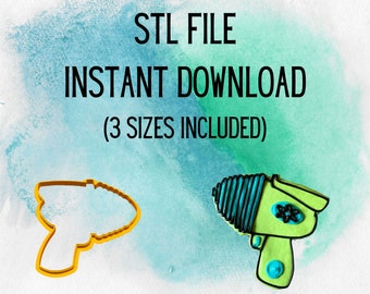 STL INSTANT DOWNLOAD for the Toy Story Buzz Lightyear Blaster Cookie Cutter 3 sizes