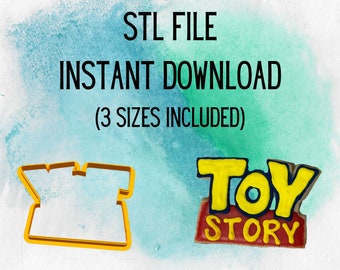 STL INSTANT DOWNLOAD for the Toy Story Logo Cookie Cutter 3 sizes