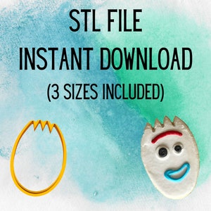 DOWNLOAD INSTANTÂNEO STL para o Toy Story Forky Cookie Cutter 3 tamanhos