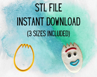 STL INSTANT DOWNLOAD für die Toy Story Forky Ausstechform 3 Größen