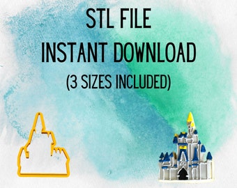 STL INSTANT DOWNLOAD for Cinderella Castle Cookie Cutter 3 sizes
