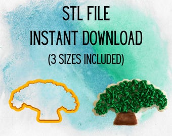 STL INSTANT DOWNLOAD for Tree of Life Cookie Cutter 3 sizes /Icons/Tree/Animal Kingdom/Walt Disney World