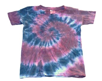 4T TIE DYE Kids' T-Shirt - Crimson and Black Spiral