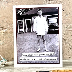 50th Birthday Card Man, Colonoscopy Card, Card for Male Friend
