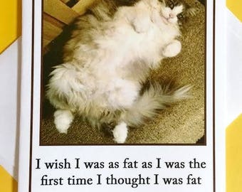 Funny Cat Card, Card for a Cat Lover, Funny Greeting Card for a Friend