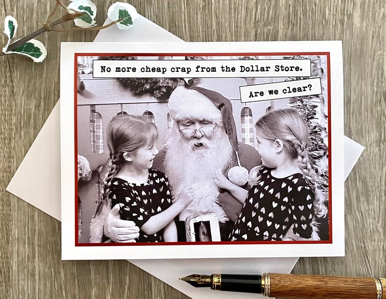 Funny Christmas Card, Bulk Card Price Options, Dollar Store Christmas Card, Dollar Store image 5