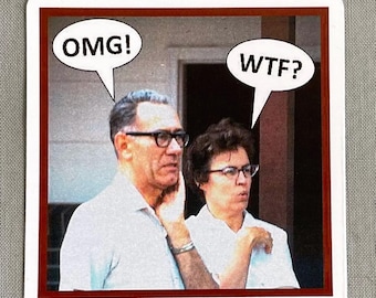 Refrigerator Magnet, OMG! WTF?, Small Gift for Friend