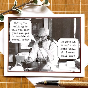 Funny Teacher Card, Card for Teacher or Parent, Card for Teacher of a Troublesome Student