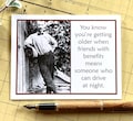 Funny Birthday Card for Man, Friends with Benefits, Funny Vintage Photo Birthday Card