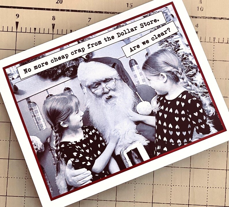 Funny Christmas Card, Bulk Card Price Options, Dollar Store Christmas Card, Dollar Store image 3