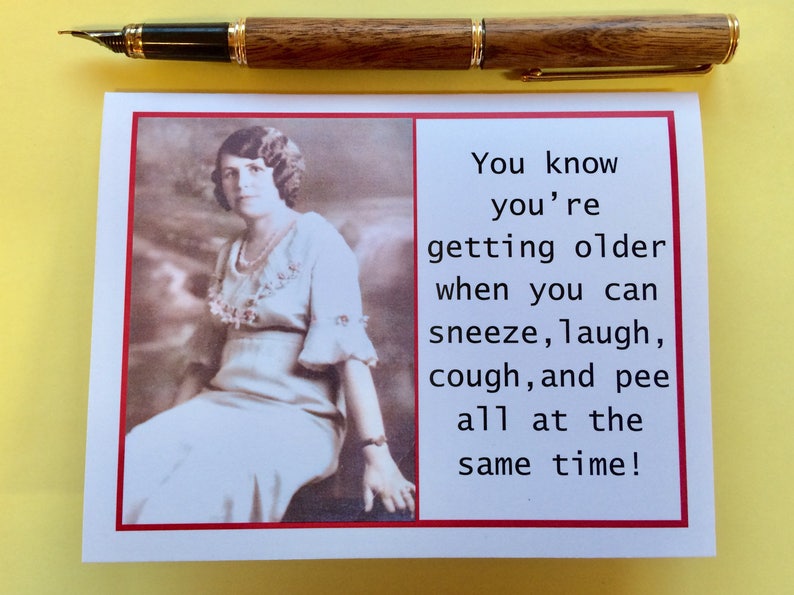 Sassy Vintage Photo Card for Woman Funny Birthday Card for Friend