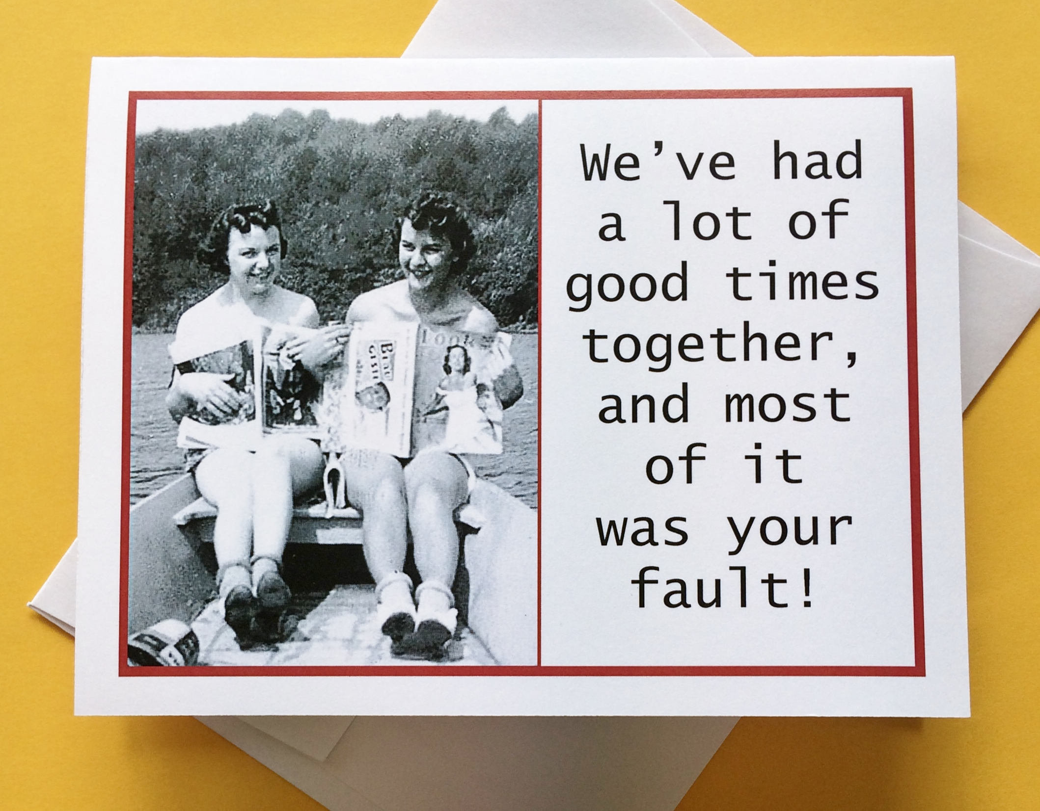 Funny Birthday Card for Best Friend Funny Vintage Photo | Etsy