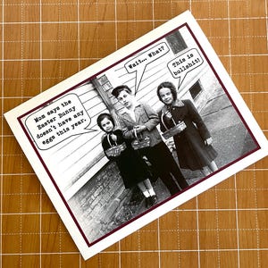 Funny Easter Card, Vintage Photo Easter Card, The Easter Bunny Doesn't Have Any Eggs This Year image 3