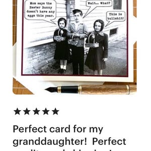 Funny Easter Card, Vintage Photo Easter Card, The Easter Bunny Doesn't Have Any Eggs This Year image 8