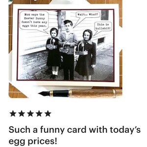 Funny Easter Card, Vintage Photo Easter Card, The Easter Bunny Doesn't Have Any Eggs This Year image 7