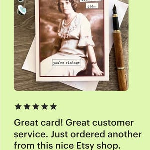 Sassy Birthday Card for Friend: You're Vintage image 6