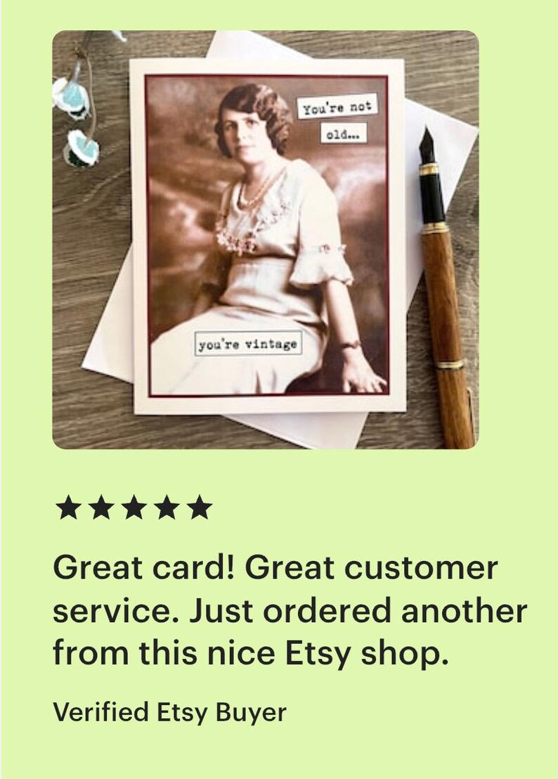 Sassy Birthday Card for Friend: You're Vintage image 6