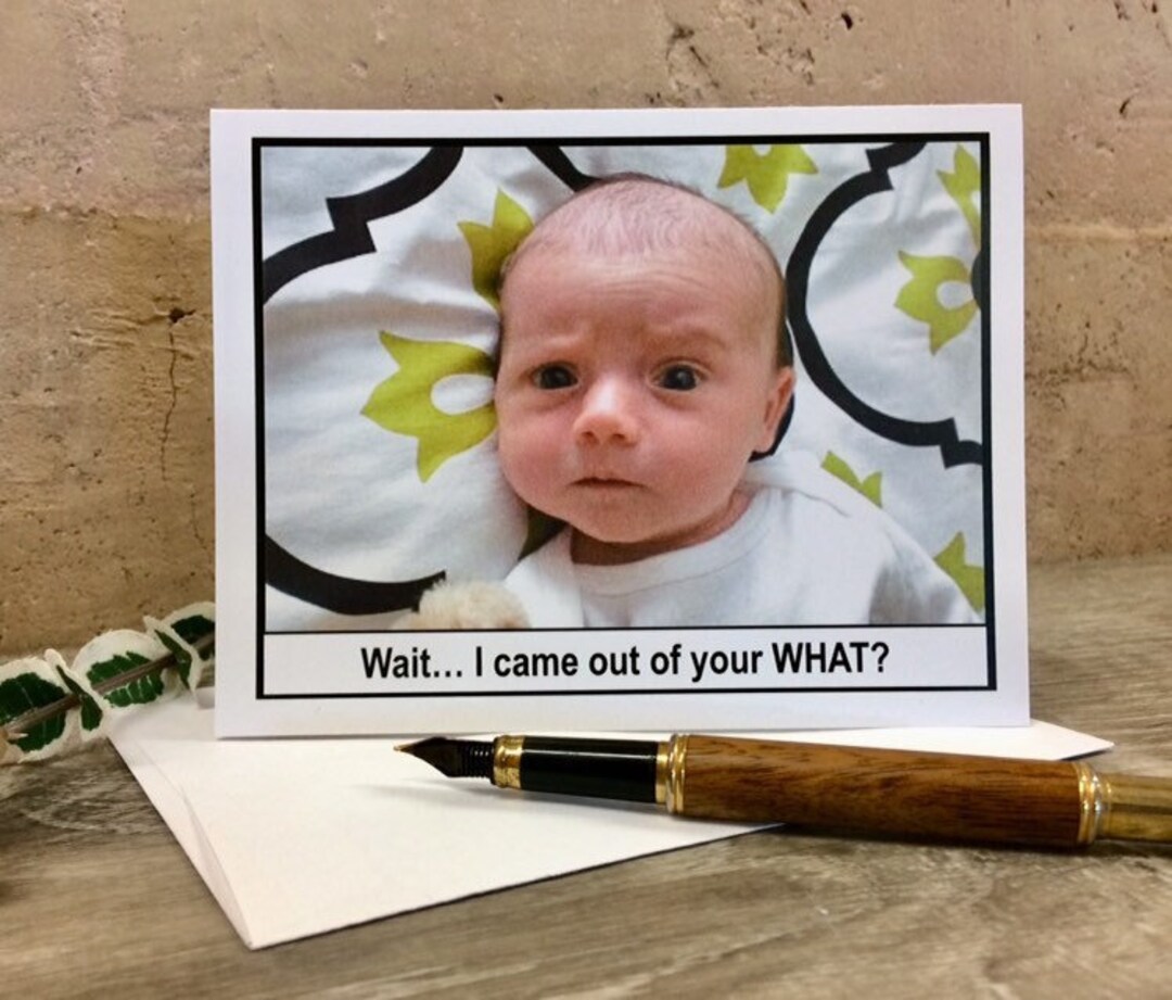 Funny Baby Shower Card Vintage Photo Baby Shower Card Etsy