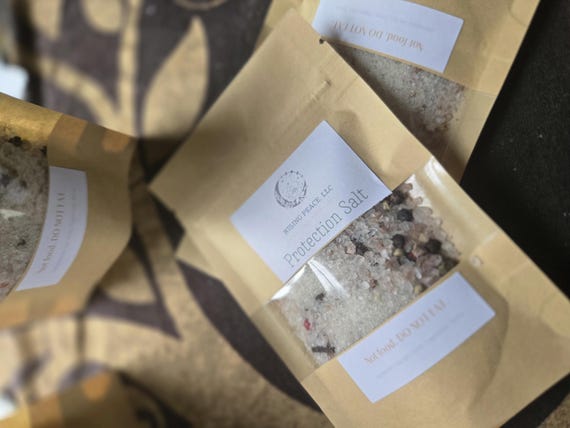 Protection Salt Blend: Sea Salt, Cloves, Peppercorns, Yarrow Blossoms