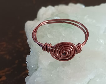 Spiral Ring in Copper