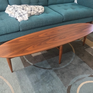 ACME Furniture/サーフボードテーブル/ヴィンテージ/Mersman Vintage Mersman Surfboard Walnut Coffee Table, Rare - Etsy