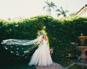 Custom Floral Wedding Veil