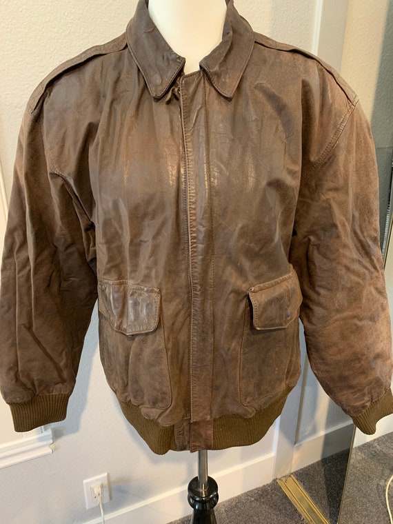 Vintage Leather Bomber