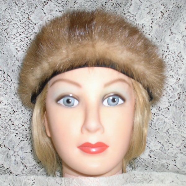 Mink Fur Hat in Autumn Haze  Mink Vintage Hat....Mink Hat in Autumn Haze Mink Vintage by Sauve