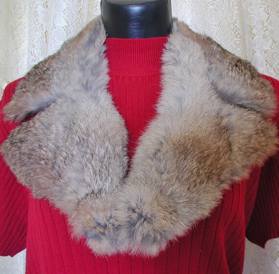rabbit fur collar